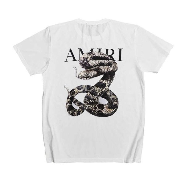 

designer t-shirts for men amriis t shirt hip sleeve viper letter print cotton casual hop high street short half t-shirt gfhe, White;black