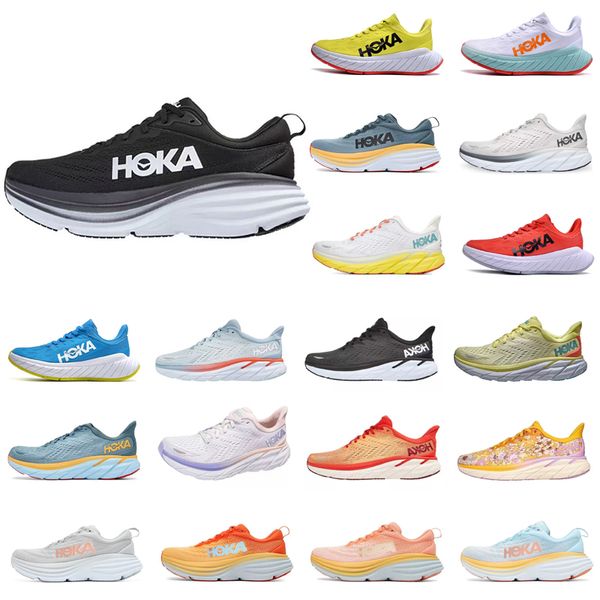 

new designer running shoes hoka one one bondi 8 mens sneaker green blue parfait goblin blue summer men women sneakers