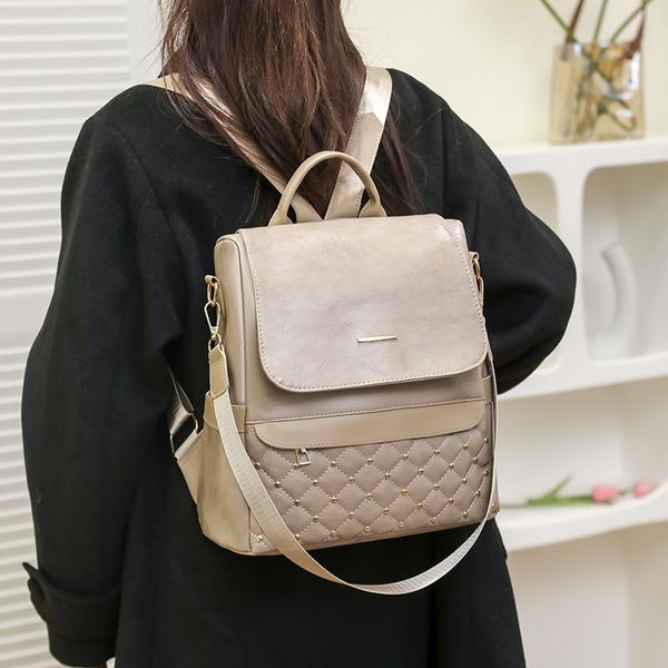 

women men backpack style genuine leather fashion casual bags small girl schoolbag business lapbackpack charging bagpack rucksack sport&outdo