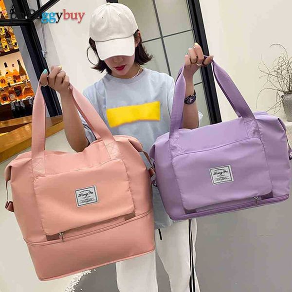 

duffel bags multifunctional travel bags foldable shoulder bags portable training tote handbags women clothing sundries supplies 230223