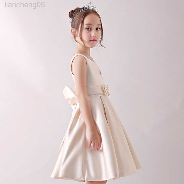 

girl's dresses summer pretty girls birthday evening party dresses fashion kids clothes sleeveless princess wedding dress champagne red, Red;yellow