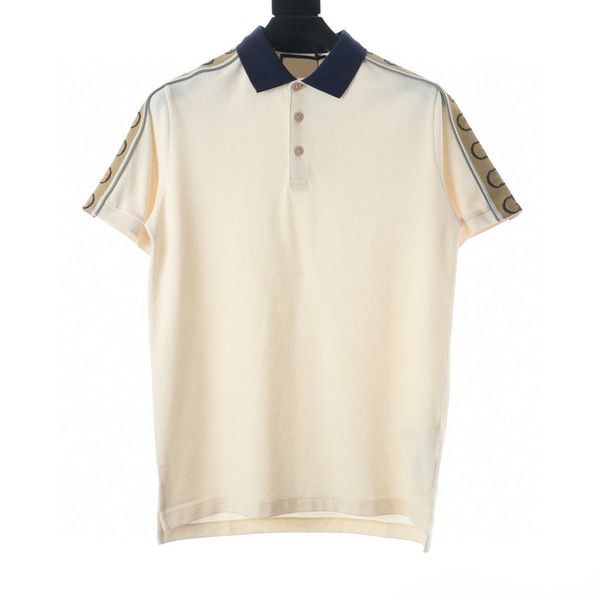 

men's plus tees polos round neck embroidered and printed polar style summer wear with street pure cotton 22k, Black;brown