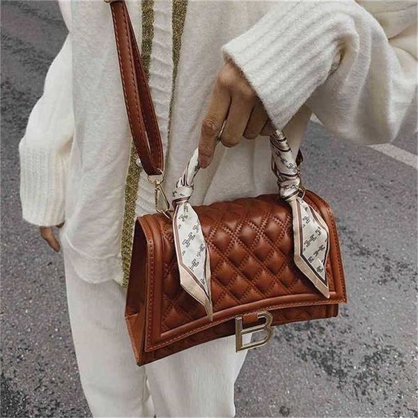

handbag 2023 new bag version style silk scarf portable oblique cross shoulder
