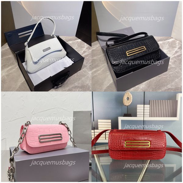 

designer gossip chain shoulder bags luxury evening bag crocodile pattern handbag leather hourglass b pendant bags fashioncrossbody handlebag