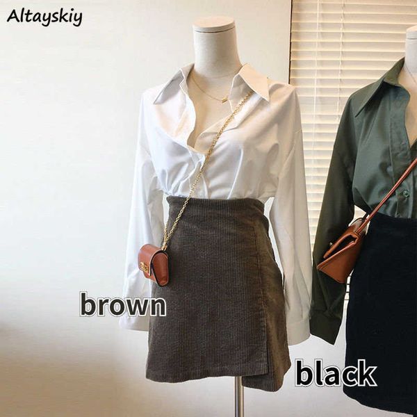 

skirts retro autumn skirts women slim all-match basic elegant stylish korean office lady clothing minimalist mini falda aesthetic party l230, Black