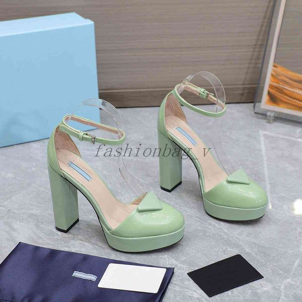 

women thick heel designer shoes shiny sandals skirt thick heel wedding shoes luxury candy color matching shoe, Black