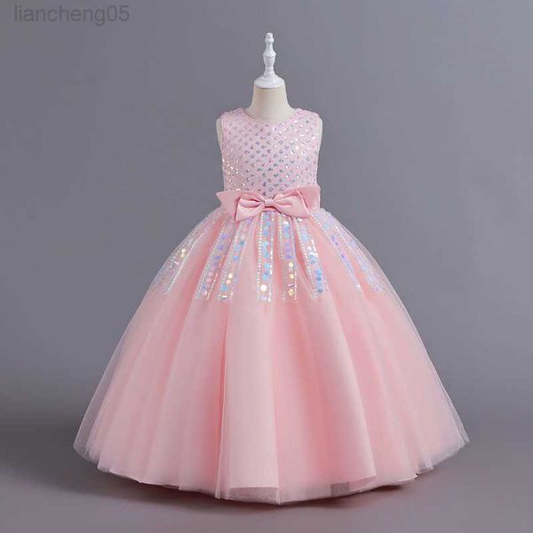 

girl's dresses party dresses princess dress for girls tulle ball gown children sequin birthday dress flower festival fashion outfit for, Red;yellow