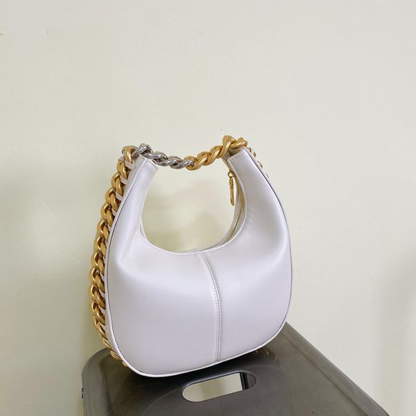 

evening bags firmranch simple design solid color contrasting thick chain crescent female all-match shoulder crossbody armpit bag tote hobos