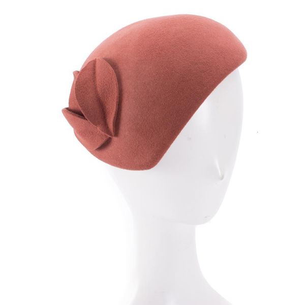 

wide brim hats bucket hats lawliet teardrop womens british style wool felt fascinator hat with flowers tam beret casque cocktail hat a574 23, Blue;gray