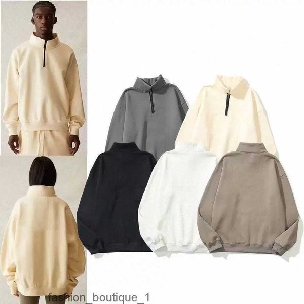 

designers men women hooded essentcollar hoodies essential loose hoodie long sleeve chest letter pullover hip hop sweatshirts fog clothing9hg, Black