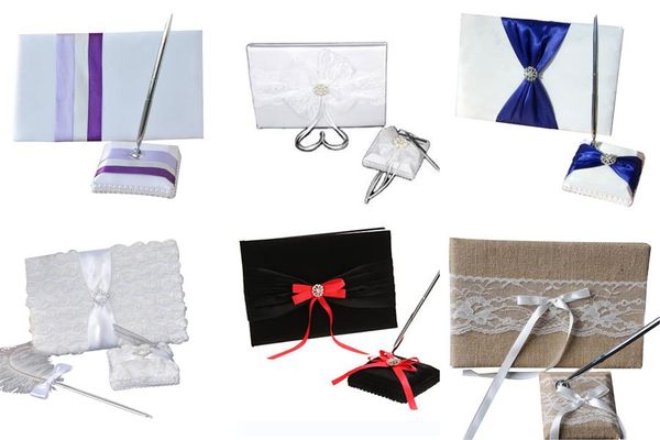 

wedding party supplies sign-in pen holder includes sign-in pen guest list of western-style m888