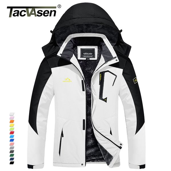 

women's jackets tacvasen winter fashion ski snowboard jacket women thermal fleece waterproof fish casual work rain jacket coat windbrea, Black;brown