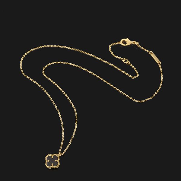 

clover necklace womens luxury designer necklace fashion mini flowers four-leaf clover necklaces 18k gold stainless steel necklaces jewelry, Silver