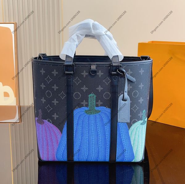 

yk luxurys designers women upscale totes shopping bags yayoi kusama pumpkin handbag shouder crossbody bag genuine leather ladies 30cm