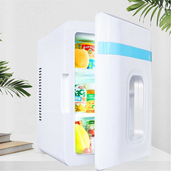 

10l refrigerator mini fridges 12v/220v portable drinks cooler for food drink car home dual use outdoor picnic eu plug r230225