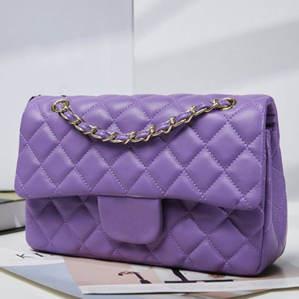 

new thick bag mini chain large gold chain shoulder bags famous designer women's bag retro leather fashion claic cross body purse tote 2