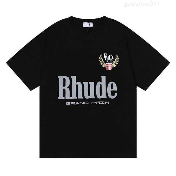

mens t shirt eagle print doodle high street cotton tees men women casual rhude t shirt streetwear 141xgm, White;black