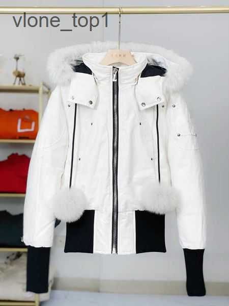 

1 to 1 men's winter down jackets outdoor leisure moose coats windproof overcoat waterproof and snow proof jacket thick colla real wolf, Black