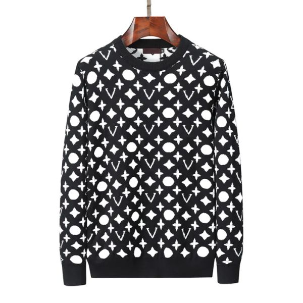 

mens neck sweaters fashion men's casual round long sleeve sweater men letter printing sweaters, White;black