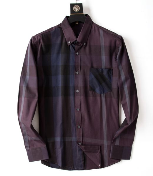 

men's plaid shirt luxury designer shirt business shirt official website synchronously releases 100% cotton fabric, showing perfect qual, White;black