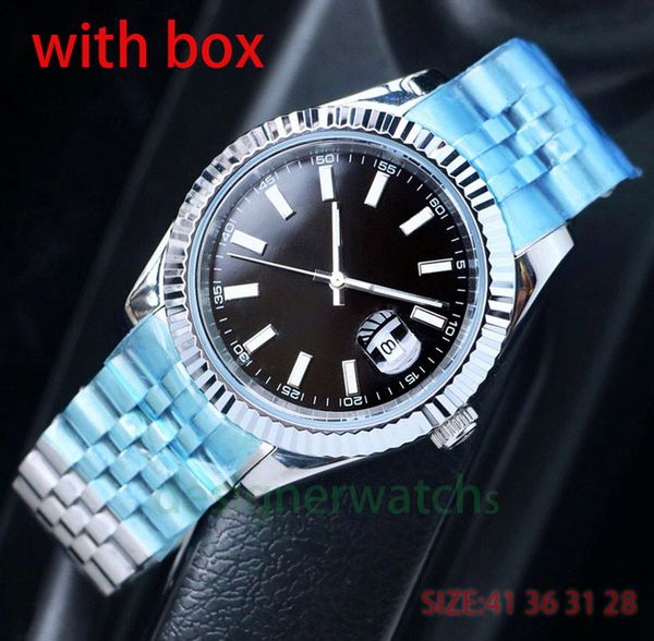 

mens watch designer automatic movement mechanical watch size 41mm36mm31mm28mm stainless steel strap classic buckle can be added with waterpr, Slivery;brown