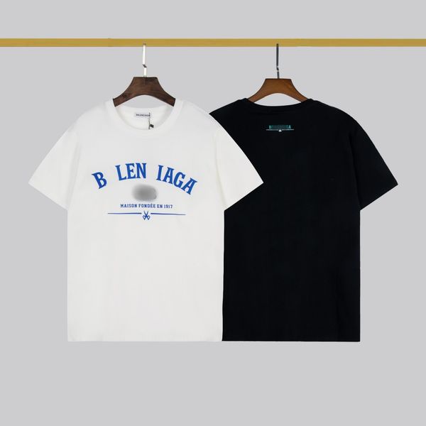 

2023 summer mens t-shirts designer summer gallary alphabet printed star same round neck short sleeve t-shirt for men and women, White;black