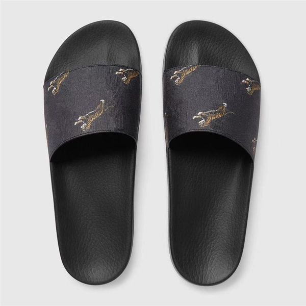 

classic male female rubber slippers summer beach slides many styles large sizes women men fashion sandals wild flat scuffs 221g, Black
