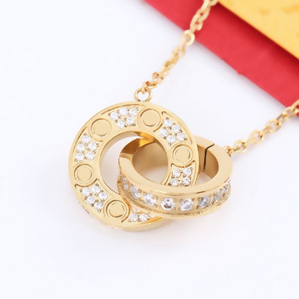 

fashion carti designer necklace designer jewelry set pendant necklaces stud earring gold silver link chain womens with bag