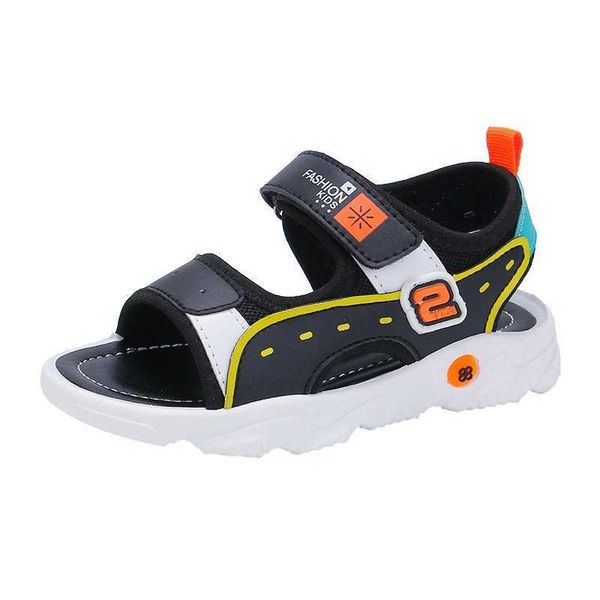 

sandals 2022 new summer sandals boys and girls sport beach shoes children's casual sandals kids fashion sandals 3colors soft sole shoes, Black;red
