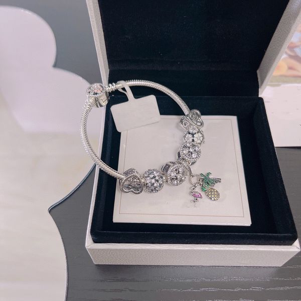 

2023 luxury bracelet fashion designer 925 sterling silver bracelet accessory women's bracelet 17cm - 21cm no box, Golden;silver