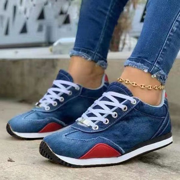

dress shoes women sneakers platform denim womens casual woman sport tennis female thick ladies trainers mujer 230224, Black