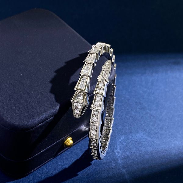 

bulgarian 925 silver snake mens bracelets rings gold silver rose colors open style designer for women wedding jewelry never fade, Black