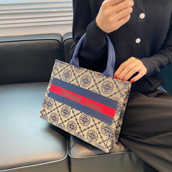 

luxury handbag new canvas handheld tote women's network red printing large capacity shoulder baghigh
