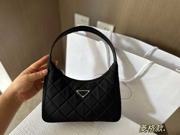 

female bags 2023 spring triangular canvas oxford rhombus underarm shoulder handbag women ladies crossbody tote handbags for women