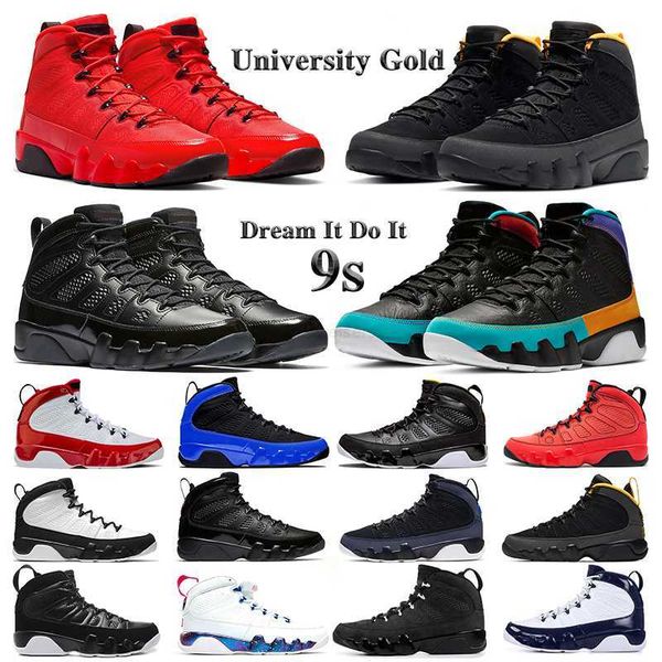 

9 9s men basketball shoes chile red unc particle grey racer blue citrus black white anthracite change the world bred do it mens trainers