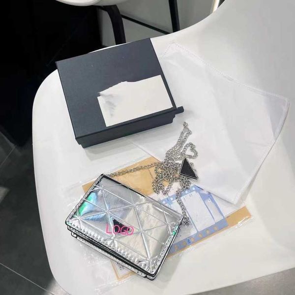 

luxury fashion bag mini silver chain small square new women's one shoulder oblique straddle change key tidy baghigh