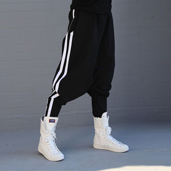 

women's pants s oshoplive fitness black loose striped empire harem sports fashion female autumn sportswear bottom for women 230225, Black;white