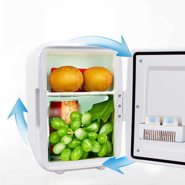 

12v 4l portable home low noise car mini refrigerators er cooling heating box fridge r230225