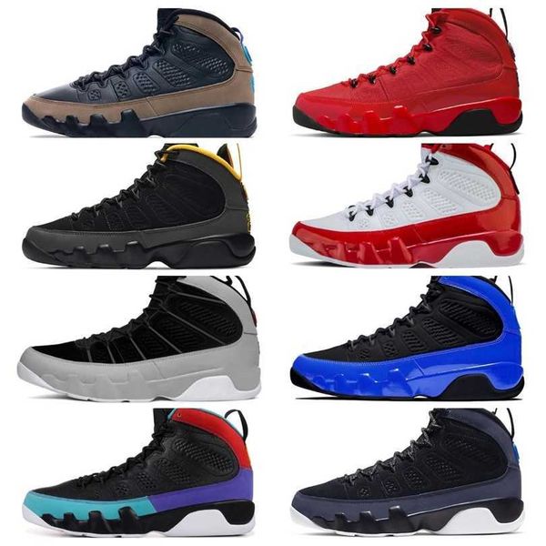 

retro fire red 9 9s og basketball shoes jumpman mens chile red olive university blue gold barons particle grey bred patent space jace dark c