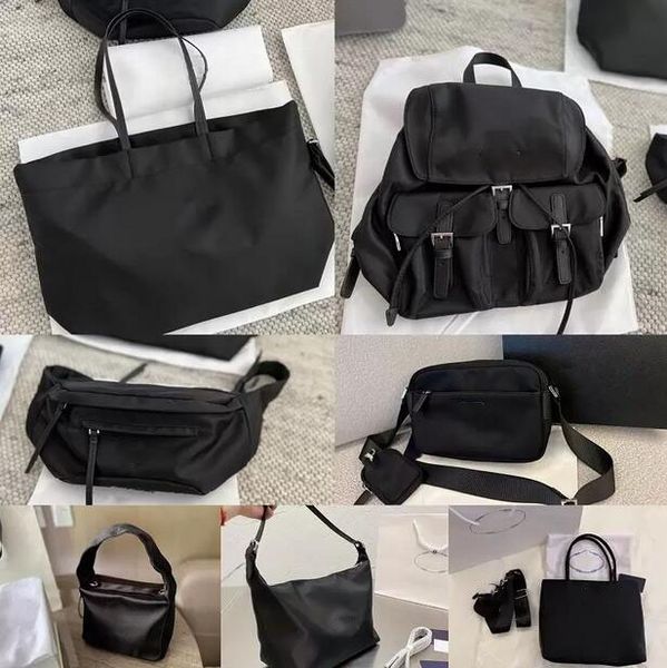 

women nylon triangle p black shoulder crossbody bag clutch underarm purse letters waist women large capacity zipper backpack shopping classi