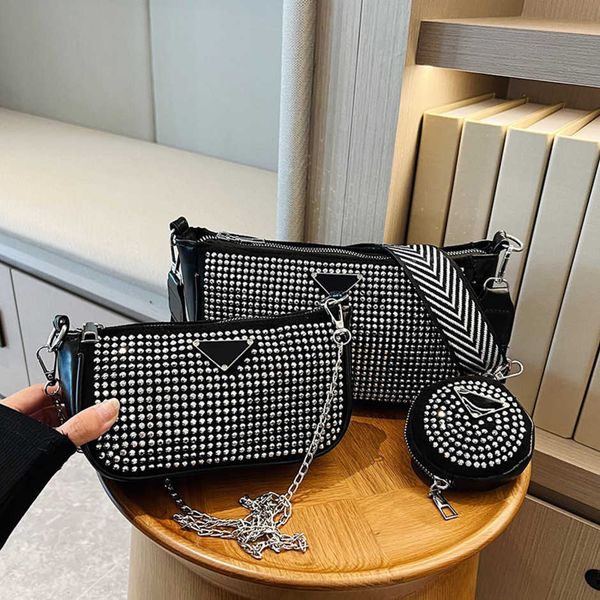 

luxury fashion bag drill mother three piece dumpling new trend simple and versatile shoulder women's baghigh