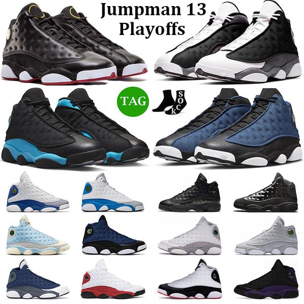 

jumpman 13 playoffs basketball shoes men women 13s university blue black flint black cat french blue chicago bred wolf grey mens trainers