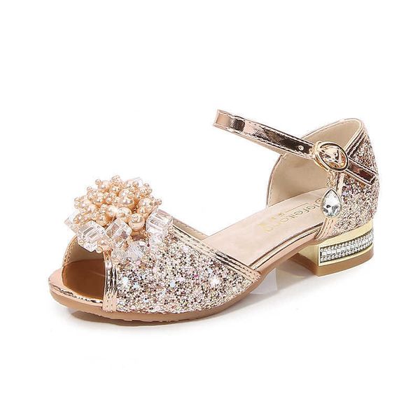 

sandals new children's sandal highheeled shoes big girls performance dance shoes girls party dress sandal toddler girl sandals z0225, Black;red