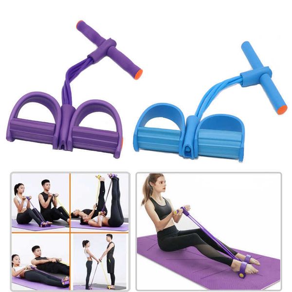 

yoga stripes 4 resistance bands fitness elastic pull ropes exerciser rower belly home gym sport elastic bands for workout fitness equipment