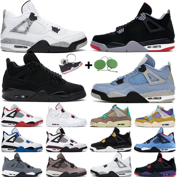 

men women basketball shoes 4 4s desert moss university blue white oreo taupe haze black cat bred loyal toro bravo mens trainers sp300h