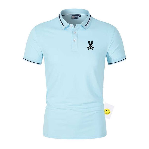 

polo shirt 4xl luxury t shirt designer shirts summer men's cotton tshirt lapel fashion short sleeve print micro ghost rabbit s-3xl gtpz, White;black