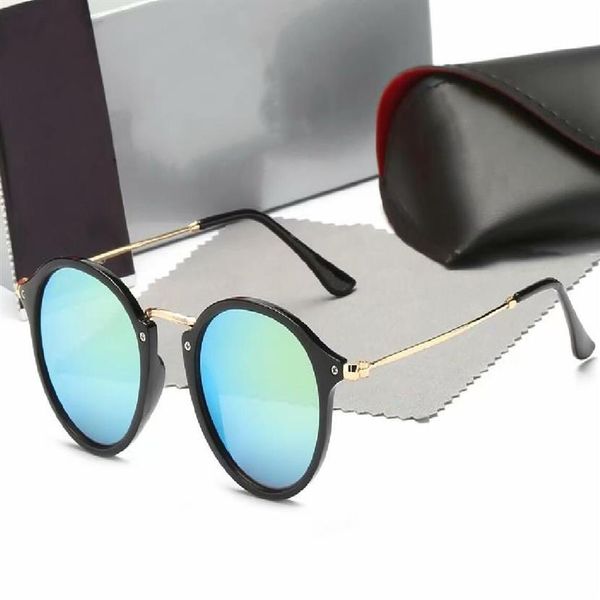 

classic round sunglasses brand design uv400 eyewear metal gold frame sun glasses men women mirror 2447 sunglasses polaroid glass l237b, White;black