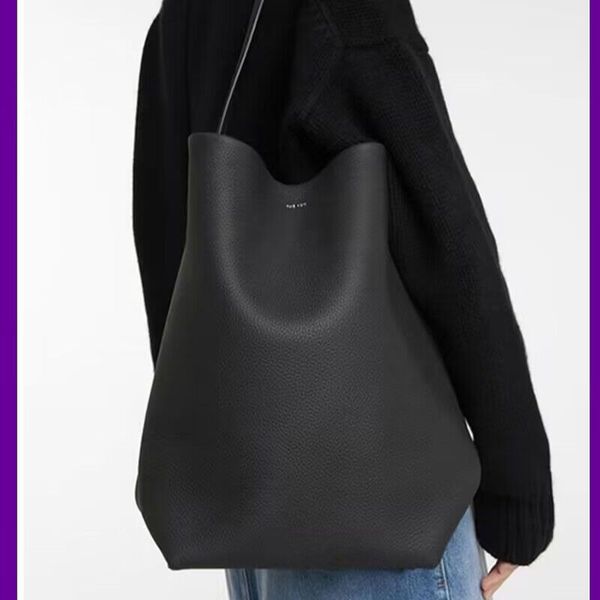 

2023 tote bag the / row bucket bag large capacity single shoulder portable real leather handbag versatile handbag designer the row sj
