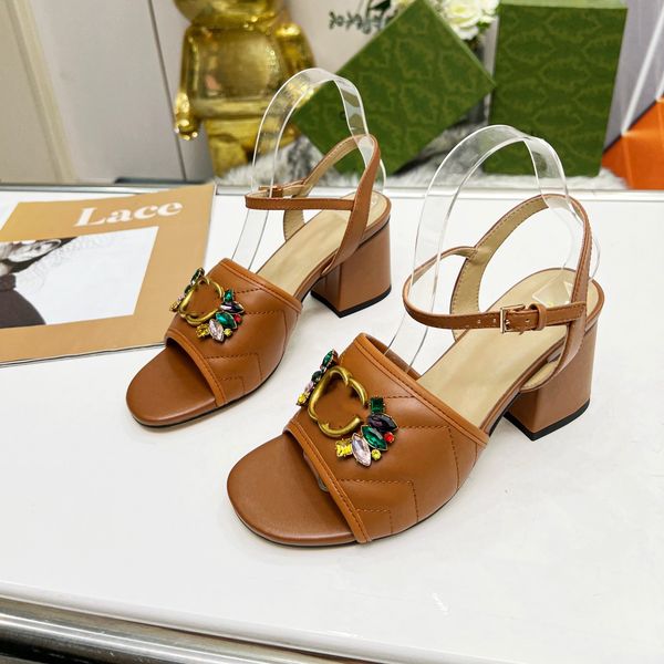 

2023 heels sandals luxurys designers fashion ggity heel women shoes dress shoe summer ladies slipers g7c, Black