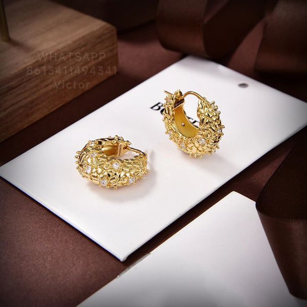 

botiega semi circle big earrings designer studs dangle for woman gold plated 18k diamond highest counter quality classic style never fade pr, Silver